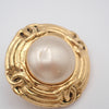 Secondhand Chanel Vintage Round Clip-On Earrings Metal with Faux