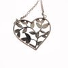 Tiffany & Co. Paloma Picasso Olive Leaf Heart Pendant Necklace Silver