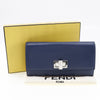 Secondhand Fendi Peekaboo Wallet Navy Leather Accessories