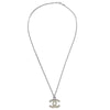 Chanel CC Logo Pendant Necklace Metal
