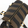 Fendi Vintage Pequin Convertible Boston Bag Coated Canvas