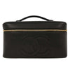 Chanel Vintage Timeless Cosmetic Case with Mirror Caviar