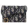 Christian Dior Saddle Card Case Oblique Canvas