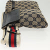Gucci Vintage Double Belt Bag GG Canvas with Leather