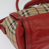 Burberry Pilgrim Satchel Haymarket Coated Canvas