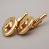 Chanel Vintage Logo Round Cufflinks Plated Gold