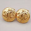 Chanel Vintage Round CC Clip-On Earrings Metal