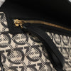 Salvatore Ferragamo Studio Satchel Gancini Jacquard and Leather