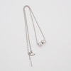 Secondhand Christian Dior CD Logo necklace Silver-Plated