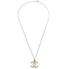 Chanel CC Logo Pendant Necklace Metal