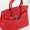 Hermes Birkin Handbag Red Epsom with Palladium Hardware