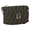 Fendi Vintage Pocket Shoulder Bag Zucca Canvas