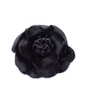 Secondhand Chanel Camellia Brooch Black Velvet Jewelry