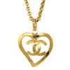Secondhand Chanel CC Heart Pendant Necklace