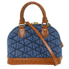 Louis Vuitton Alma Handbag Malletage Denim with Monogram Leather