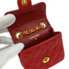 Chanel Vintage Square CC Flap Chain Belt Bag Quilted Lambskin