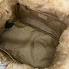 Prada Canapa Tote Denim and Fur