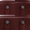 Hermes Birkin Handbag Red Clemence with Palladium Hardware