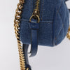 Versace Medusa Icon Front Slip Pocket Camera Bag Quilted Denim