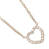 Tiffany & Co. Metro Heart Pendant Necklace 18K Rose Gold and Diamonds