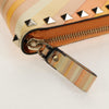 Secondhand Valentino Garavani Rockstud Zip Around Wallet Striped