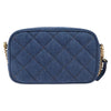 Versace Medusa Icon Front Slip Pocket Camera Bag Quilted Denim
