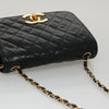 Chanel Full Flap Shoulder Bag Embossed Quilted Calfskin