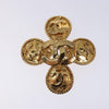 Chanel CC Cross Badge Brooch Metal