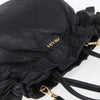 Prada Bow Tie Pleated Tote Leather