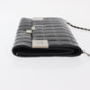 Chanel Chocolate Bar Chain Clutch Quilted Patent