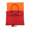 Secondhand Hermes Birkin Handbag Red Epsom with Palladium Hardware