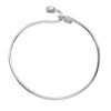 Tiffany & Co. Double Heart Lock Bangle Bracelet Sterling Silver with 18K Yellow Gold