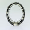 Secondhand Chanel CC Hinged Bangle Bracelet Resin with Lace and Faux Pearls