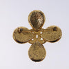 Chanel CC Cross Badge Brooch Metal