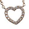 Tiffany & Co. Metro Heart Pendant Necklace 18K Rose Gold and Diamonds