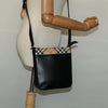 Secondhand Burberry Front Pocket Flap Messenger Leather with Vintage Check