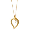 Tiffany & Co. Leaf Heart Pendant Necklace 18K Yellow Gold