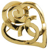 Secondhand Chanel Vintage CC Heart Brooch
