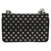 Prada Grommet Chain Flap Shoulder Bag Tessuto with Soft Calf