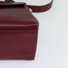 Secondhand Celine Circle logo Burgundy Leather Bags