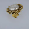Secondhand Chanel Vintage Round Clip-On Earrings Metal with Faux