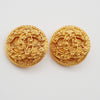 Chanel Vintage CC Round Button Clip-On Earrings Metal