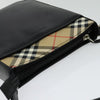 Secondhand Burberry Front Pocket Flap Messenger Leather with Vintage Check