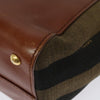 Fendi Silvana Bag Leather with Pequin Canvas