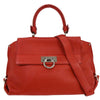 Salvatore Ferragamo Sofia Satchel Grainy Leather