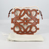 Secondhand Loewe Anagram Drawstring Bucket Crossbody Bag Leather with