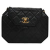 Chanel Vintage Octagon CC Flap Bag Quilted Leather