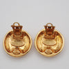 Chanel Vintage CC Round Drop Clip-On Earrings Metal