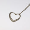Tiffany & Co. Elsa Peretti Open Heart Pendant Necklace Sterling Silver