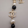Secondhand Chanel CC Logo Chain Pendant Necklace Imitation Pearl Imitation pearl with Gold-Plated and Beads